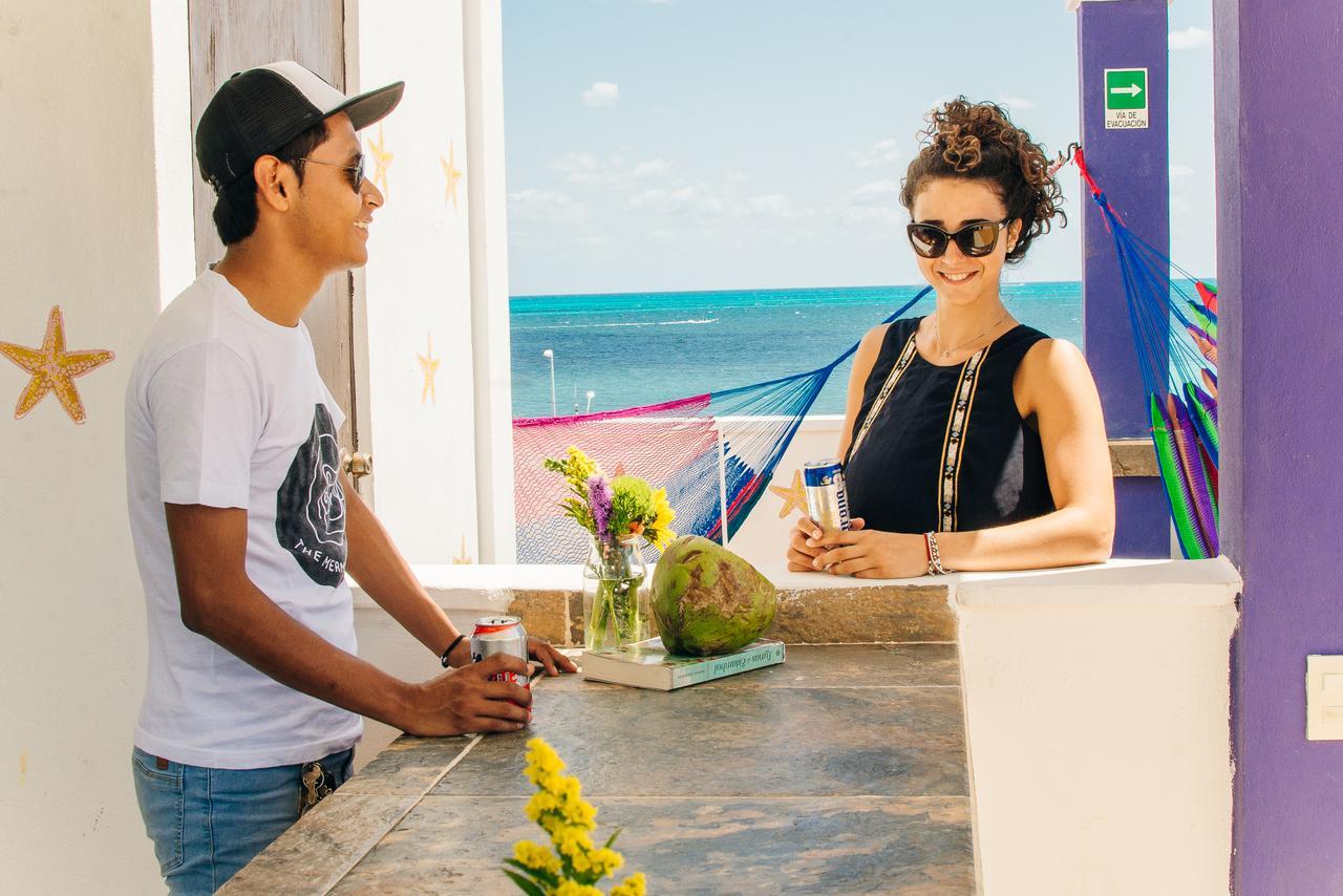 The Mermaid Hostel Beach (Adults Only) Канкун Экстерьер фото